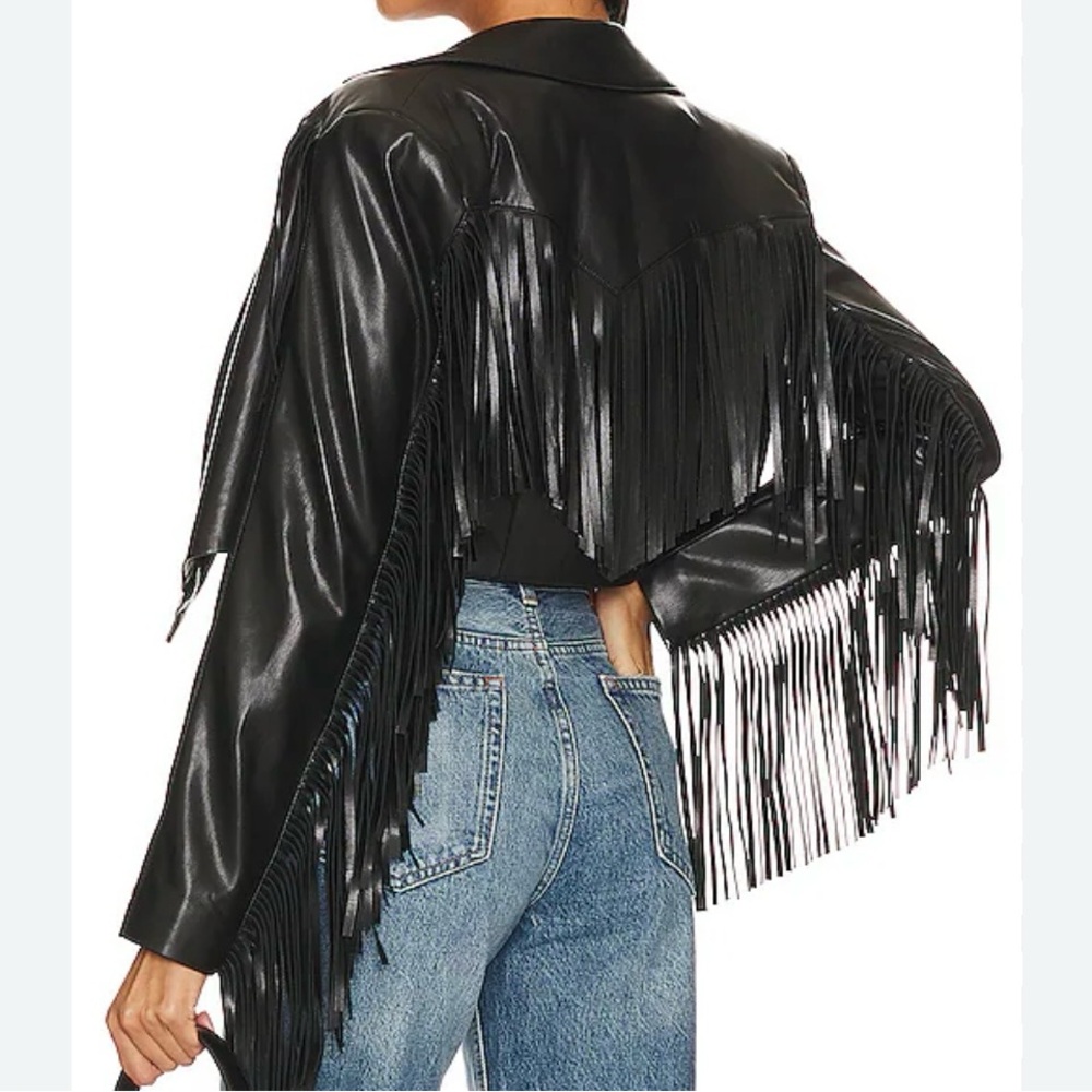 House of Harlow 1960 Leather Fringe Jacket